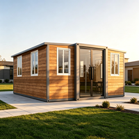 Maison conteneur préfabriquée extensible, deux chambres, un salon, 20 pieds, respirante, mobile, modulaire, pour hôtel, mini-maison