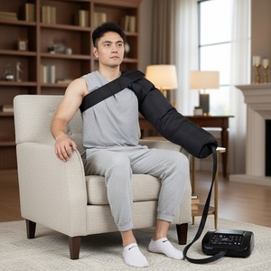 Appareil professionnel de pressothérapie à brancher pour les jambes et le corps, soulagement de la douleur et amélioration de la circulation, avec contrôle de la minuterie et masseur de pieds - Product Image 2