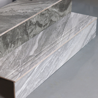 Carreaux amovibles pour escaliers, carreaux dentelés, Design en marbre gris clair, antidérapants