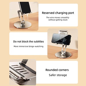 Nouveau support de téléphone métallique pliable et flexible à rotation 360°, pivotant, super résistant, robuste et durable, à haute amortisation, 2025 - Product Image 5