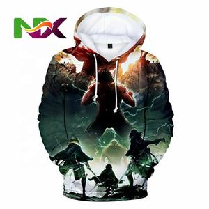 Sudaderas de Anime de Poliéster Baratas Personalizadas, Impresión Digital 3D, Sudadera de <span class=keywords><strong>Ataque</strong></span> <span class=keywords><strong>a</strong></span> <span class=keywords><strong>los</strong></span> <span class=keywords><strong>Titanes</strong></span> - Product Image 2