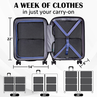 Organiseur de voyage imperméable personnalisé avec logo OEM de qualité supérieure, ensemble de 2 cubes de compression