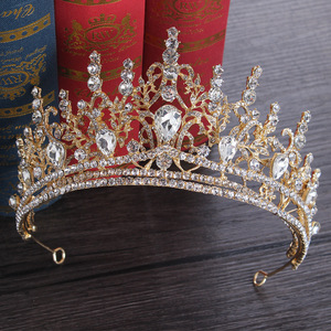 Diadema della corona degli accessori per capelli da sposa della festa di compleanno del cristallo di rocca fatto a mano scintillante di lusso per la sposa - Product Image 5