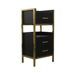 Juego de Muebles de Salón Modernos en Negro, Cuero Sintético de PU, Incluye Silla de Lavado de Cabello con Lavabo Negro y Carrito de Barbería - Product Image 4