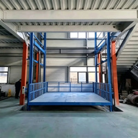 Plateforme élévatrice verticale hydraulique multifonctionnelle pour rails de guidage, élévateur de marchandises stationnaire pour l'exploitation des usines logistiques