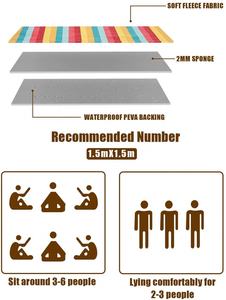 Cheap Custom Colorful Large Foldable Pocket Sand Proof <b>Picnic</b> Beach <b>Blanket</b> for Outdoor Travel - Product Image 4