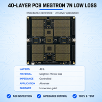 Fabricant de cartes PCB pour serveurs IA - Carte multicouche à faible perte, contrôlée en impédance, PCBA personnalisée pour applications haute fréquence, surface ENIG