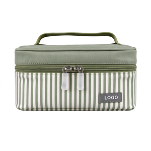 Sacs isothermes et sacs à goûter 2023 imperméables, rayés, classiques, souples, congelables, en polyester enduit, 15L, avec fermeture éclair - Product Image 4