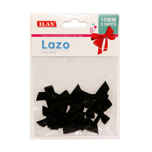 Fiocchi in nastro nero Ilan Lazo da 10 mm per artigianato e decorazioni - Product Image 2