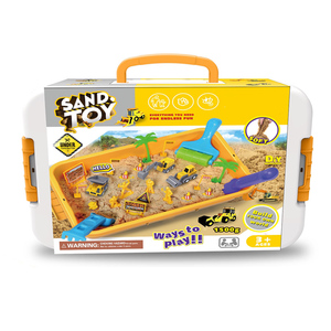 1.5KG儿童DIY魔沙建筑卡车玩具教育工程汽车动态空间沙玩具套装 - Product Image 4