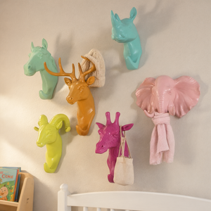 Ganchos de Pared con Cabeza de Animal de Resina Personalizados para Decoración de Dormitorios y Pasillos - Product Image 3