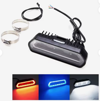 Feu arrière universel LED 7 pouces pour moto 12-80V, clignotant, feu stop, étanche pour VTT/UTV/Vélo électrique