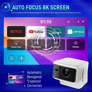 Mok hy350max 8K Android TV máy chiếu xách tay 4K Mini rạp hát tại nhà 1080p Video 14 rạp chiếu phim rạp chiếu phim 5G Wifi ngắn ném - Product Image 3