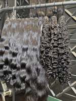 Mèches de cheveux humains bruts vietnamiens et cambodgiens, alignées dans le sens des cuticules, ondulées et bouclées, douces, sans nœuds, sans perte, ondulation naturelle