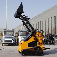 Chargeuse compacte sur chenilles fiable HT380T Euro 5 EPA avec pompe hydraulique pour le chargement de matériaux sur chantier