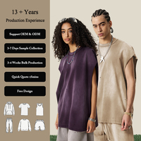 Débardeur Sportif Personnalisé Streetwear d'Été Vintage Monkey Lavé et Vieilli avec Dos Déchiré pour Homme