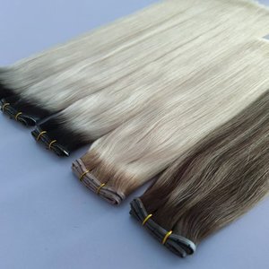 Butterfly Genius Double Drawn Virgin Natural Hair Extensions <strong>Invisible</strong> <strong>Weft</strong> with XO Skin Hole Seamless Injected for Salons - Product Image 2