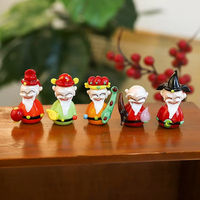 Ornements en verre faits à la main représentant les cinq dieux de la fortune par LONGXIN pour la décoration de la maison et les cadeaux du Nouvel An chinois