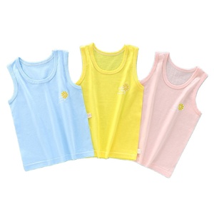 Chaleco de algodón para niños pequeños, camisola fina de verano para niñas medianas y grandes, ropa interior para niños, protección para <span class=keywords><strong>el</strong></span> <span class=keywords><strong>vientre</strong></span> del bebé - Product Image 1