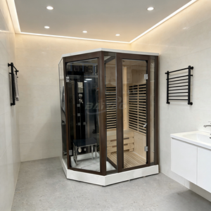 BAIYAO <span class=keywords><strong>Sauna</strong></span> <span class=keywords><strong>hammam</strong></span> moderne, salle de vapeur, nouveau style, salle de bain intérieure, douche à vapeur infrarouge, bois de pruche - Product Image 1