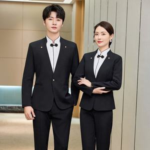 Uniforme Profesional <span class=keywords><strong>de</strong></span> <span class=keywords><strong>Trabajo</strong></span> para Hostelería, Recepción <span class=keywords><strong>de</strong></span> Hotel, Restaurante, <span class=keywords><strong>Camarero</strong></span>, Otoño-Invierno, Unisex, Poliéster/Algodón Peinado - Product Image 5