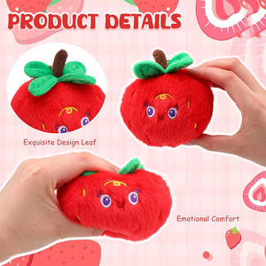 Peluche Personalizzato a Forma di Fragola, Morbido Giocattolo Tascabile, Idea Regalo Perfetta da Collezionare - Product Image 2