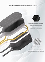 Ensemble de raquettes de pickleball FUKE pour T700 en fibre de carbone, structure thermoformée, légères, haute puissance de rotation, 16 mm, approuvées USAPA