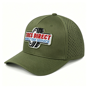 Casquette de sport imperméable pour homme style Melin 5 panneaux avec trous hydro-laser, logo brodé personnalisé, vente en gros - Product Image 4