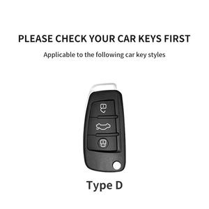 Étui de protection pour clé de voiture en cuir pour <span class=keywords><strong>Audi</strong></span> A1 A3 A4 A5 A6 A7 Q3 Q5 S6 B6 B7 B8 C6 8P 8V 8L <span class=keywords><strong>TT</strong></span> <span class=keywords><strong>RS</strong></span>, coque de clé à distance automatique, accessoires - Product Image 3