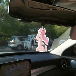 Diffuseurs de parfum pour voiture en papier suspendu, de haute qualité, parfum intense, logo personnalisé, forme <span class=keywords><strong>d</strong></span>écoupée sur mesure, avec logo - Product Image 5