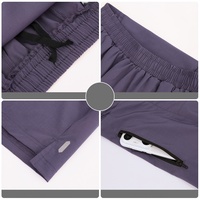 Short perméable à l'air pour hommes, tissage d'athlétisme marathon, extensible dans les quatre sens, avec filet sec en trois sections