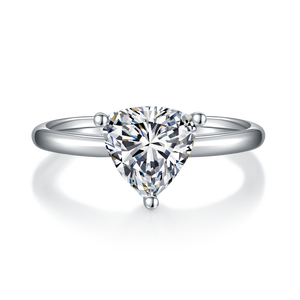 Bague Moissanite Classique S925 Argent Plaqué Platine 3.0 Carat D Grade pour Femme Bague Moissanite pour Femme 3.0 Carat D Grade - Product Image 3