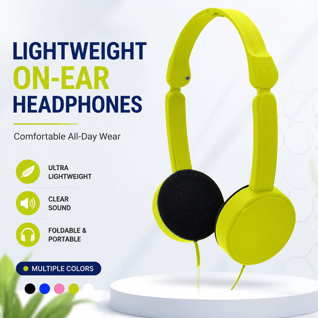 Custom Logo Brand Children Wired Earphones & Headphones Foldable Design with Volume Limit for Kids