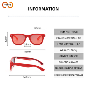 <span class=keywords><strong>Gafas</strong></span> <span class=keywords><strong>de</strong></span> Sol TWOOO T1728 Nuevas Retro con Tachuelas y Degradado, Montura Moderna con Rayas, <span class=keywords><strong>Gafas</strong></span> <span class=keywords><strong>de</strong></span> Moda con Personalidad, Directo <span class=keywords><strong>de</strong></span> Fábrica - Product Image 3