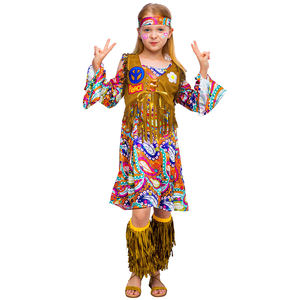 أزياء حفلات مخصصة، ملابس هيبي، فستان، زي الهالوين بطراز الثمانينيات - Product Image 5