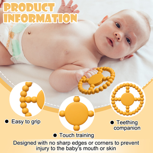 Mordedores de Silicona con Diseño de Volante, Juguetes Molares para Bebés, Libres de BPA, Regalo para Recién Nacidos, Productos para Bebés - Product Image 3