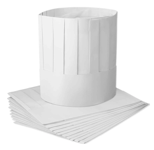 Gorro de Chef Desechable Blanco, Gorro de Cocina de Papel No Tejido para Cocina, Restaurante, Catering, Panadería - Product Image 3