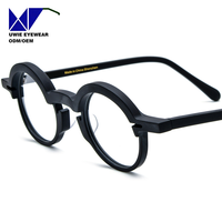 Monture de lunettes de vue ronde en acétate sur mesure OEM, taille 43-27-148, polarisée UV400, pour adultes unisexes, logo personnalisé, MOQ 50 pièces