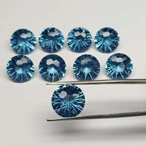 Prix de gros Nouvelles tendances Saphir de laboratoire rond 10 mm 4,50 carats Qualité supérieure Coupe Feu d'artifice Pierre précieuse en vrac - Product Image 4