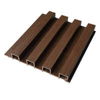 Revestimiento de Pared de Madera Ecológica de Nogal, Paneles de WPC para Uso en Hoteles, Paneles Decorativos de Fácil Instalación de Rucca, Tamaño 177x21.5
