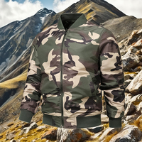 Blouson coupe-vent réversible en nylon pour homme Blouson d'automne coupe-vent imprimé camouflage pour homme Vêtements d'extérieur durables
