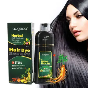 AUGEAS Brand manufacture stock brown hair dye color shampoo herbal hair dye shampoo
