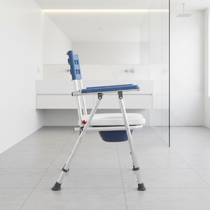 Silla de Inodoro Plegable de Aleación de Aluminio con Altura Ajustable <span class=keywords><strong>para</strong></span> Personas con Discapacidad y <span class=keywords><strong>Ancianos</strong></span> <span class=keywords><strong>para</strong></span> Tomar el Baño, Sin Necesidad de Instalación - Product Image 6