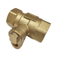 Vanne à boisseau sphérique en laiton forgé haute pression avec clapet anti-retour à filetage interne à contrôle verrouillable pour l'eau OEM personnalisable