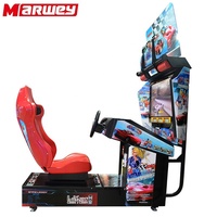 Marwey Machine de Jeu d'Arcade Vidéo Électronique de Course Automobile à Monnayeur à Prix Réduit pour Centre de Jeux