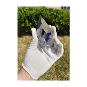 Popular en todo el mundo brillante como diamantes cuadrado transparente cristal biselado racimo decoración de vidrio materiales decorativos - Product Image 3