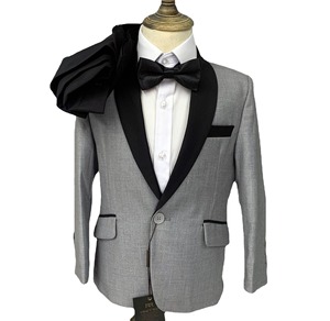 C0016 <span class=keywords><strong>Costume</strong></span> 2 pièces pour bébés garçons à un bouton Blazer pour enfants Ensemble de vestes Gilet Pantalon de couleur unie Design pour cadeau de <span class=keywords><strong>mariage</strong></span> Bay - Product Image 5