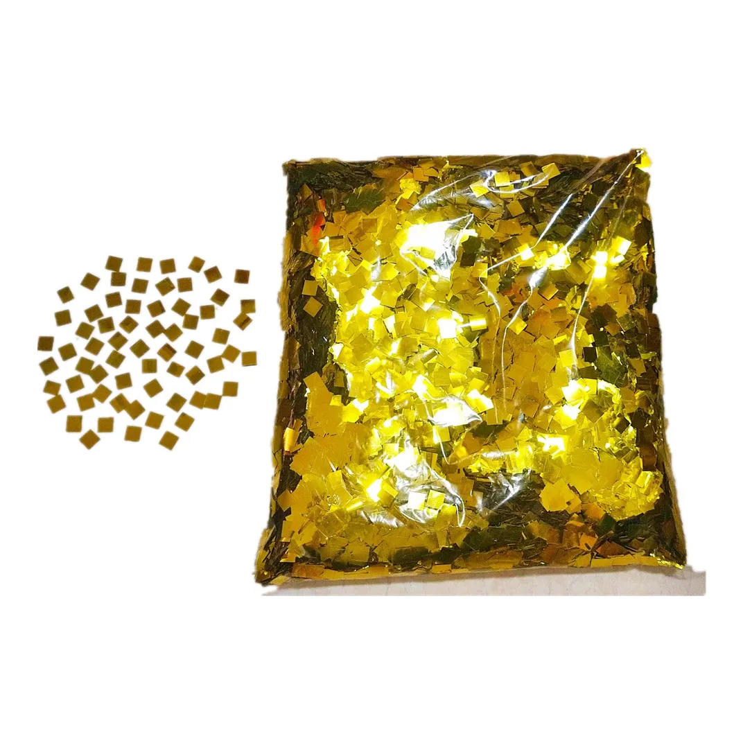 square shape Metallic Gold silver Foil able Confetti Sparkle Metallic Confetti for Wedding Party Supplies