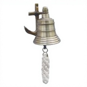 Antique Ship Anchor Bell <b>White</b> Rope <b>Hanging</b> Brass Bells Decorative Luxury Bell Home Decoration Accessories - Product Image 1