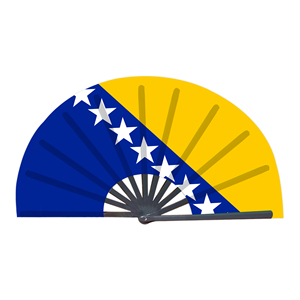 Abanicos Plegables de Bambú con la Bandera de Bosnia y Herzegovina, Abanico de Mano para Carnaval, Boda, Festival, Fiesta, Agencia de Viajes, Venta al Por Mayor - Product Image 1
